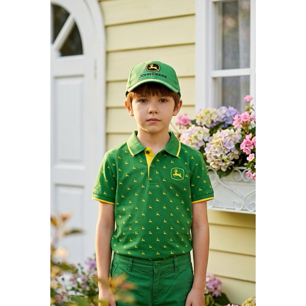 John Deere Green Embroidered Logo Baseball Cap Unisex Toddler One Size Cotton